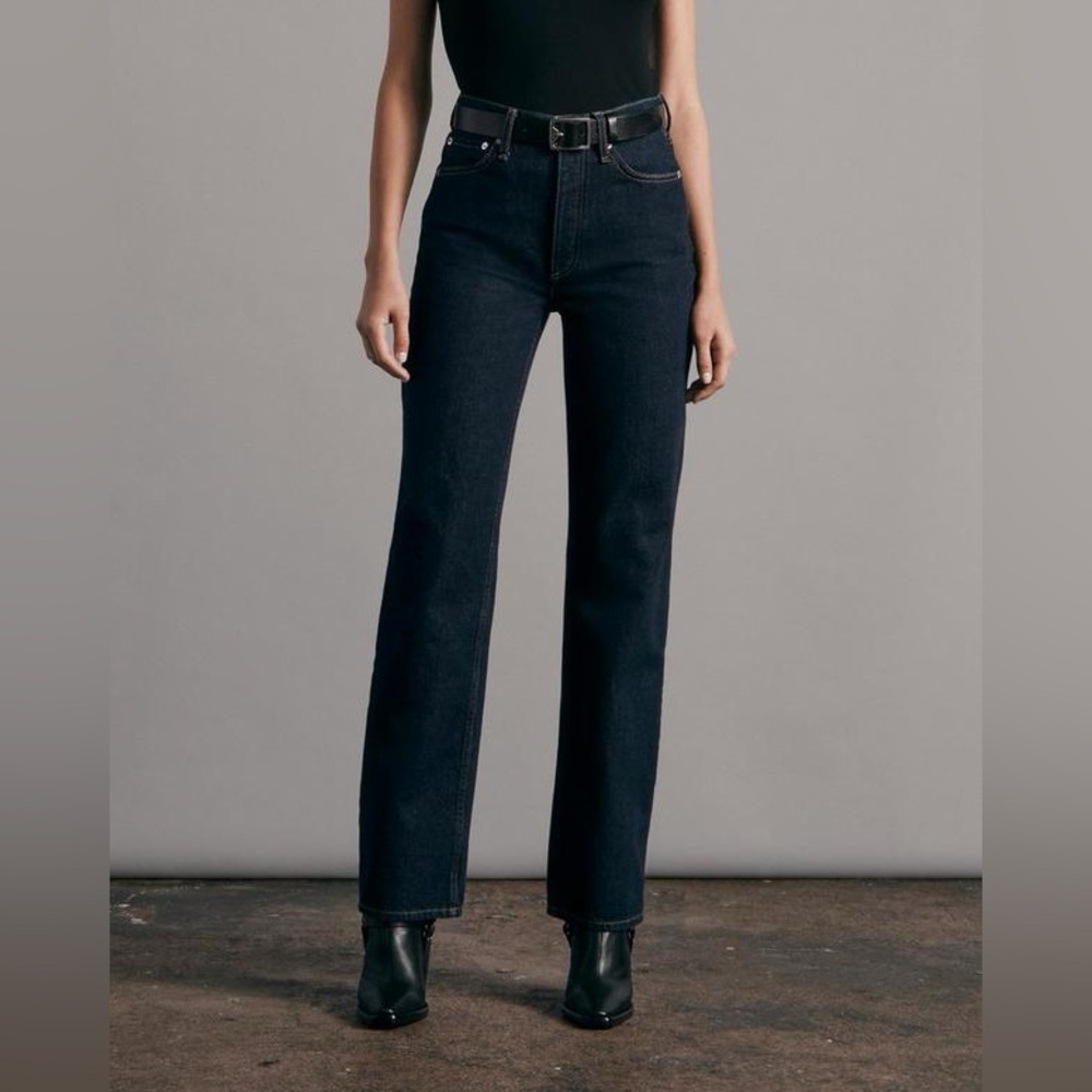Rag & Bone Black Alex High-Rise Straight Jeans NWT - Picture 13 of 13